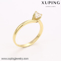 14218 xuping 14k color joyería de cobre ambiental anillo de compromiso de oro de las mujeres